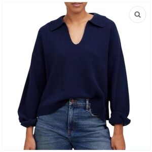 Madewell Cashmere-Wool Blend Polo Sweater Size XS
